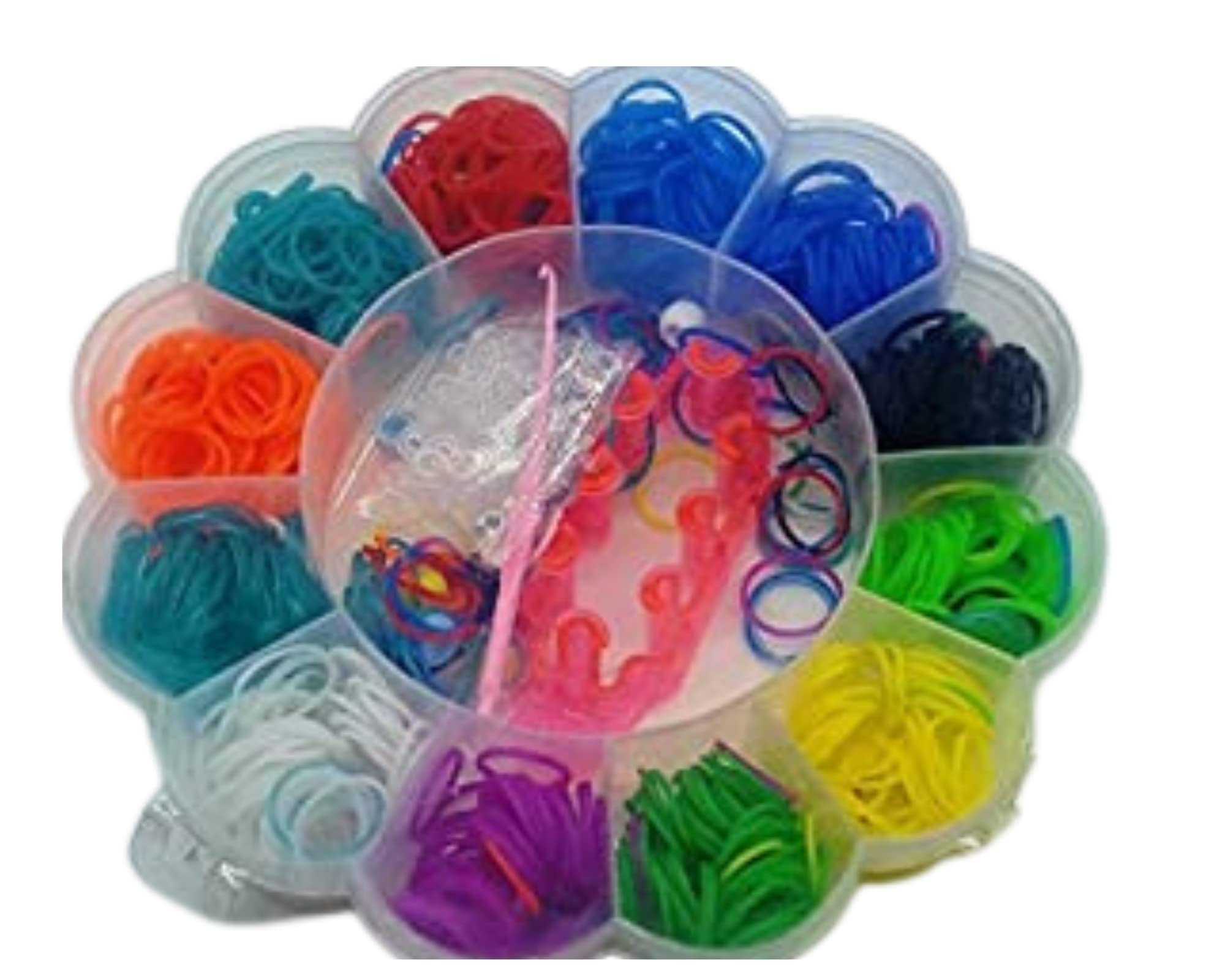 HoneyLush Rainbow Color Rubber Bands DIY Set, Bracelet Making Kit for Girls/Women Include Rubber Bands, Hooks, Clips Loom Band Kit (Flower Shape) (B0BV5WLH5X) Amazon Price History, Amazon Price Tracker