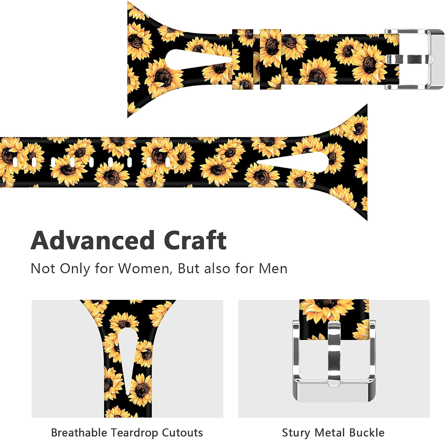 CISSDEN Floral Compatible Breathable Wristband Photo