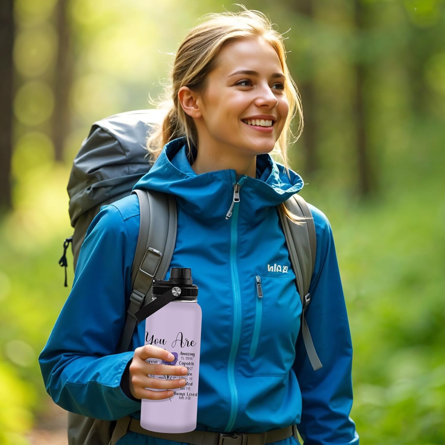 Christian Gifts for Women - You Are Gifts Baptism Tumbler - Inspirational Religious Birthday Presents for Women - Catholic Spiritual Faith Bible Verse Presents Water Bottle for Girl 32oz - Image 5