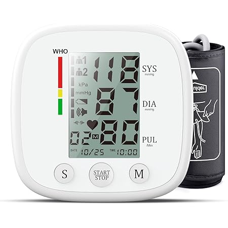 IKZA Arm Blood Pressure Monitors - Upper Blood Pressure Machine with Voice Broadcasting/Adjustable Cuff Digital Automatic Monitor, 180 Sets Memory Large Display Screen for Home Use