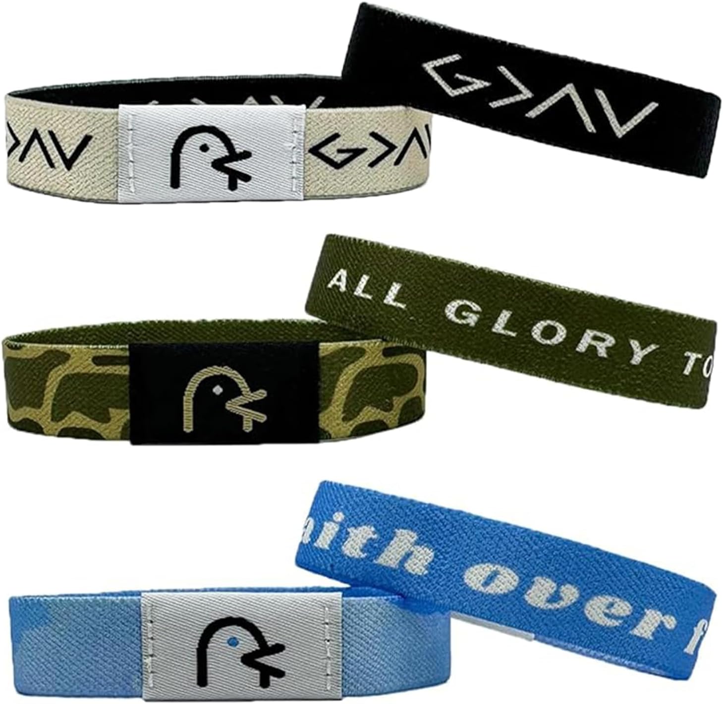 Yappy Strength & Courage Bracelet Set – Faith Over Fear, God Is Greater, All Glory to God
