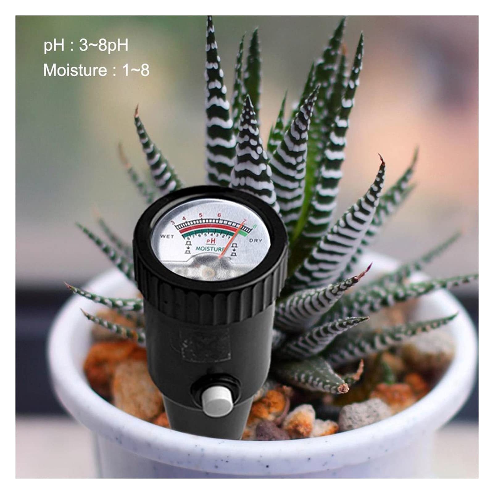 Tesor de Humedad de la Humedad del Suelo de Mano con el medidor de pH MEJO Digital MEJO DE PH RANJO DE PH 3~8PH, Rango DE MEISTRO 1~8,Medición rápida y precisa