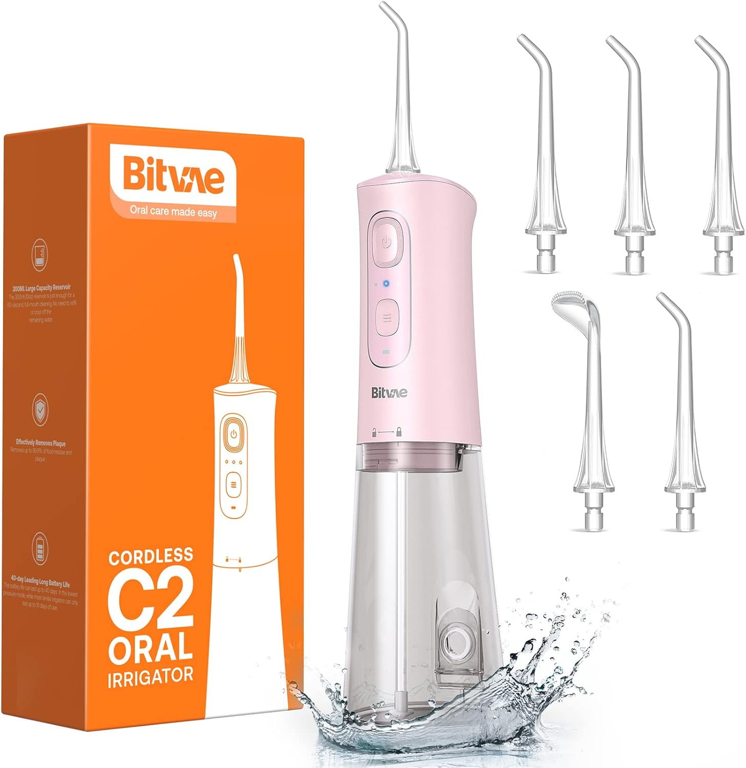Water Flosser, Portable 300ML Water Flossers for Teeth, Bitvae 3