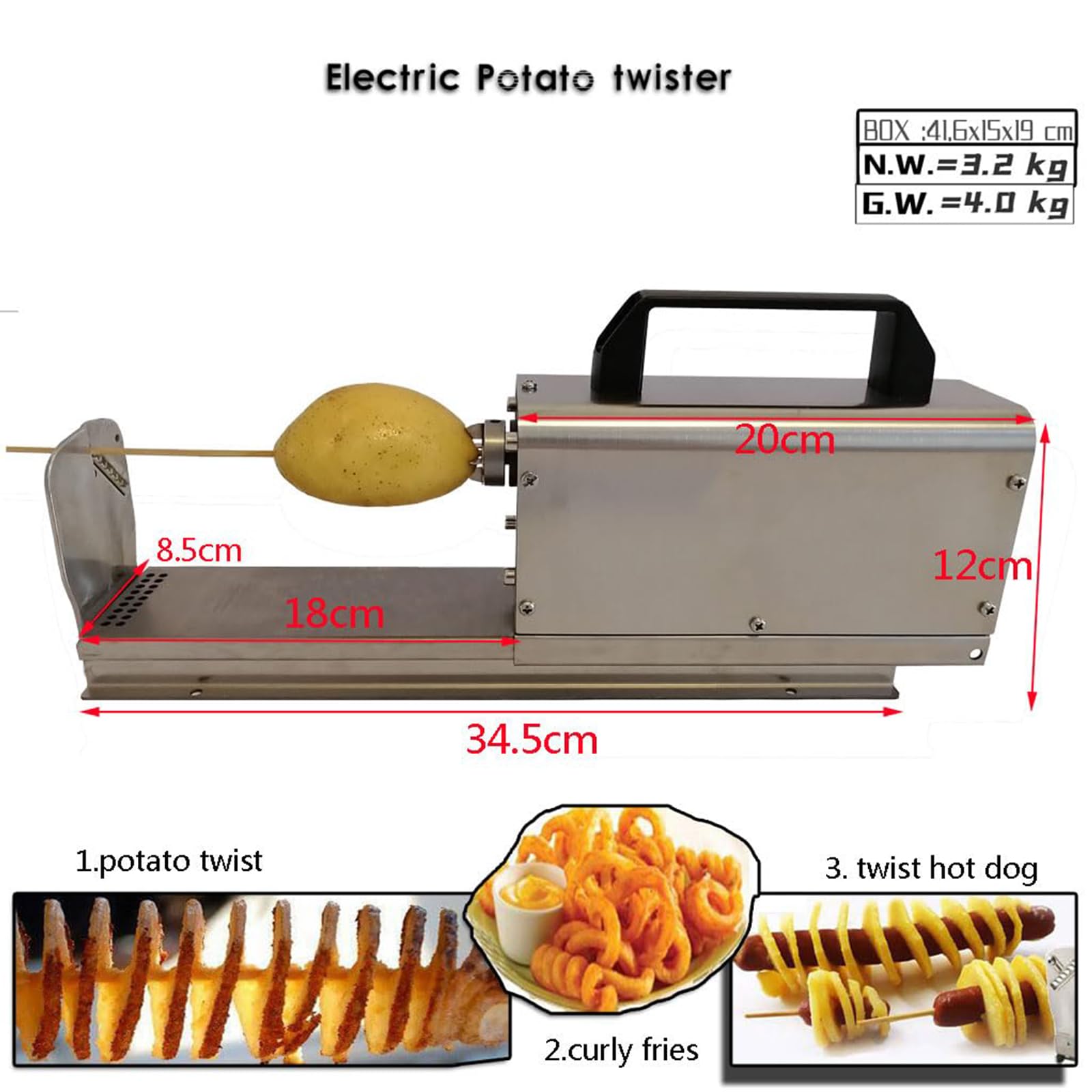 Amazon | トルネードポテトスパイラルカッター - 商用電動ポテト