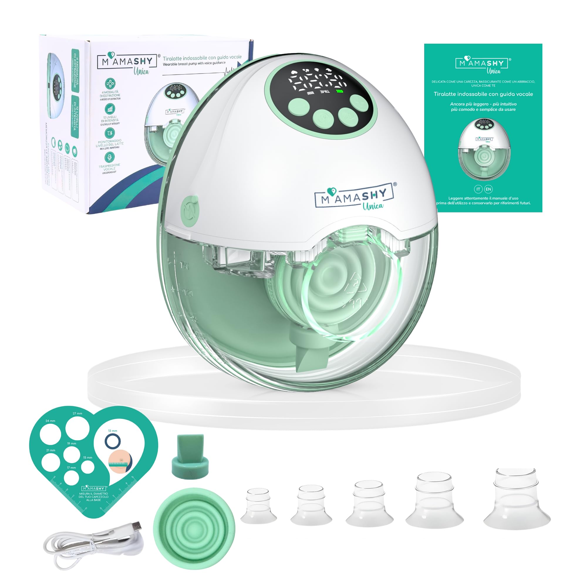 MAMASHY Unica – Tiralatte Elettrico Portatile Silenzioso per allattamento