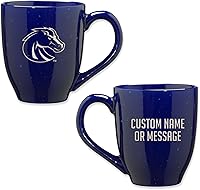 Vista 96 de Rico Industries NCAA UCLA Bruins Royal Blue - Taza de café de cerámica moteada grabada con láser de 16 onzas