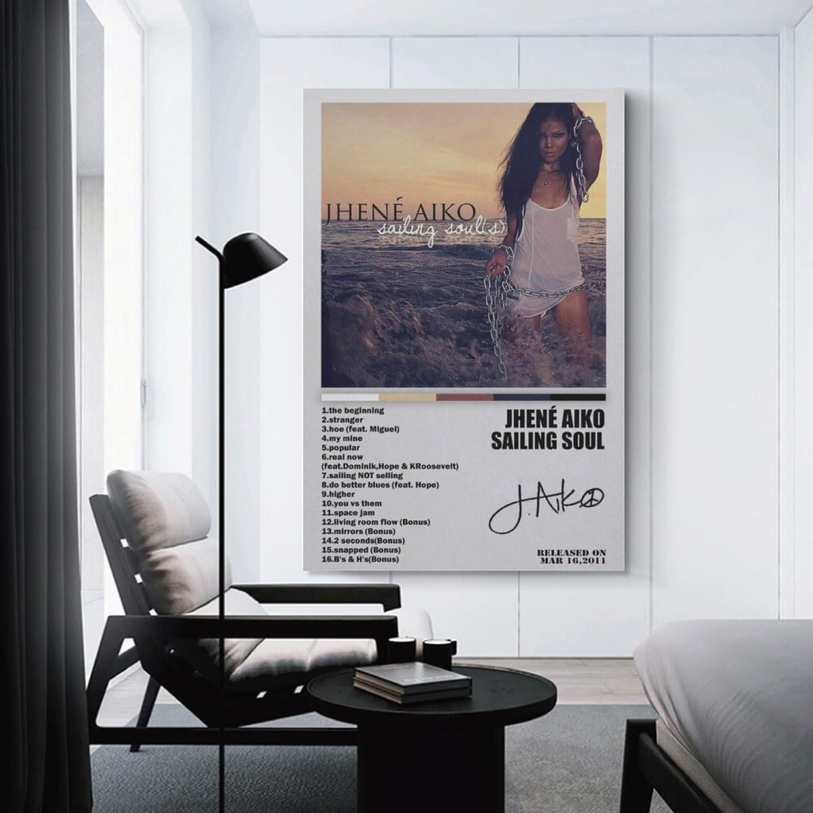 【額縁付き】Jhene Aiko Sail Out A2ポスター 559272 Sail Out Jhené Aiko Music Album HD Cover Art 16x12