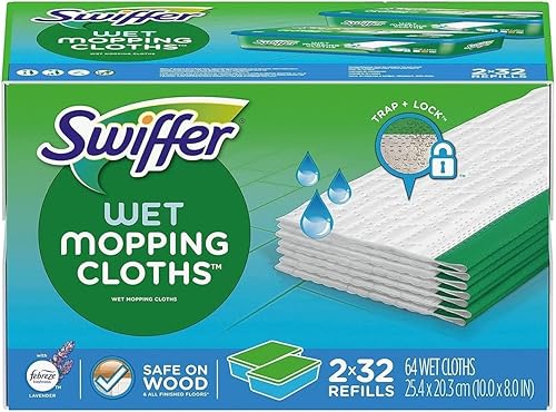 Swiffer Repuestos húmedos Sweeper (64 unidades)  Comodidad de lavanda y vainilla