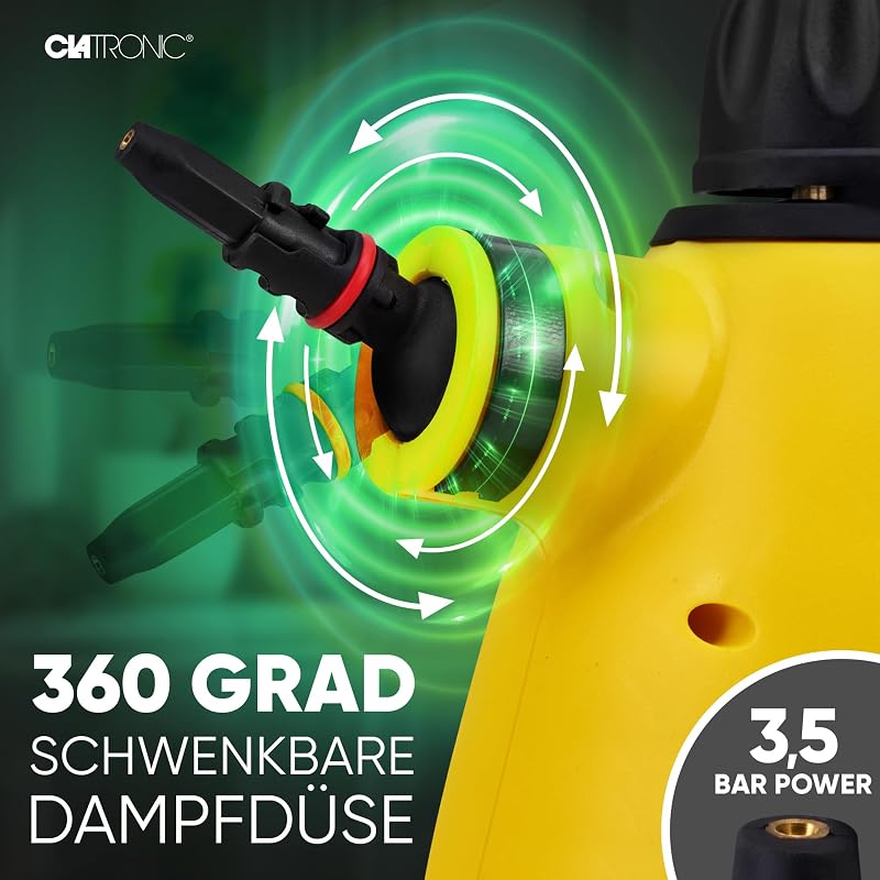 Clatronic gőztisztító kézi készülék 5m kábellel és 360° fúvókával