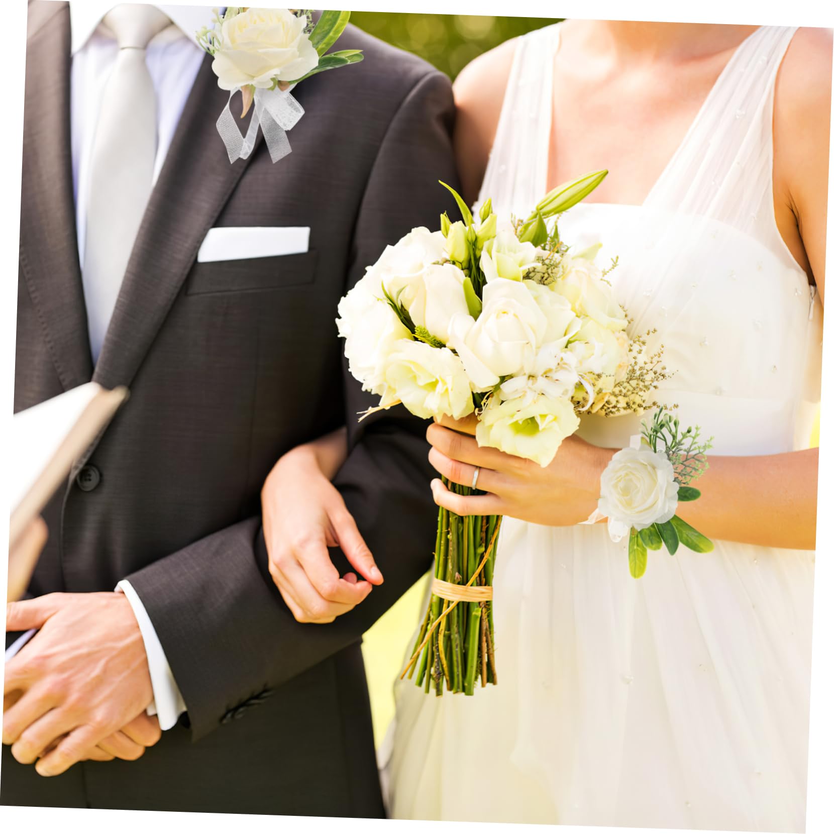 SOIMISS 5sätze Elegante Handgelenk-corsage Mit Perlen Für Hochzeiten Künstliche Blumenarmbänder Für Bräutigame Und Hochzeitsgäste Und Stilvoll Teiliges
