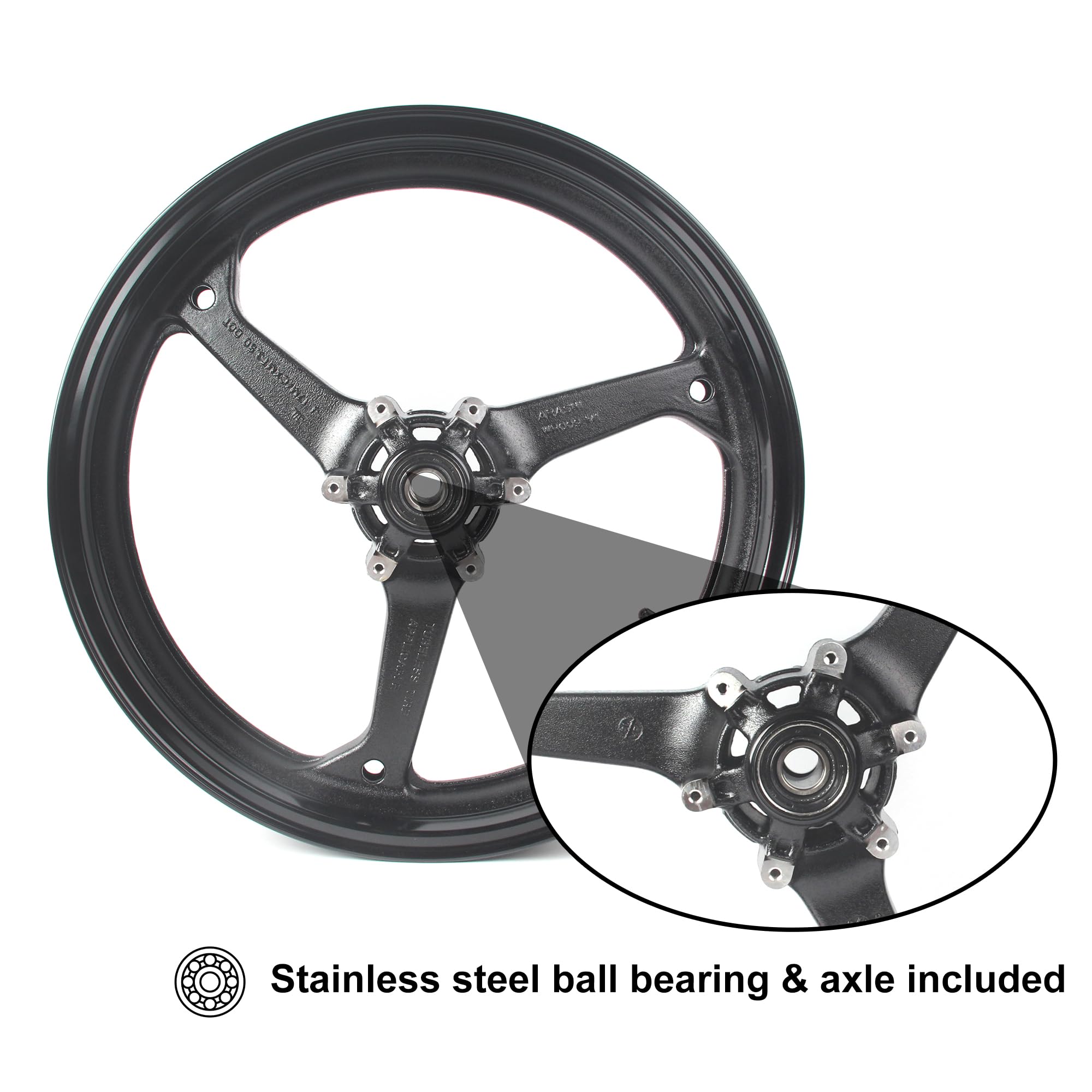 Amazon | 光沢ブラックフロントホイールリムホンダ CBR600RR PC40 2007