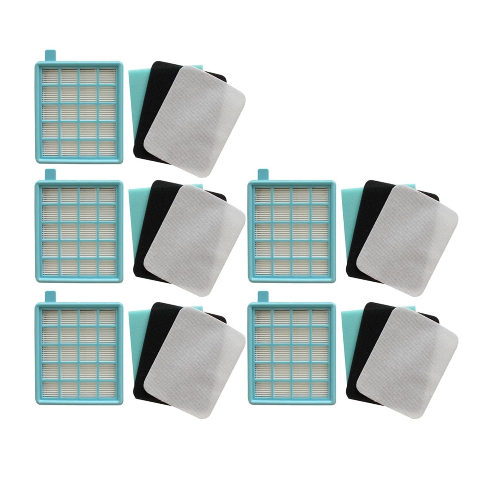 EtliN Comparable con FC8058 / 01, Filtro HEPA Compatible con aspiradora Activa y compacta Philips Power Pro (Color : 5SET)