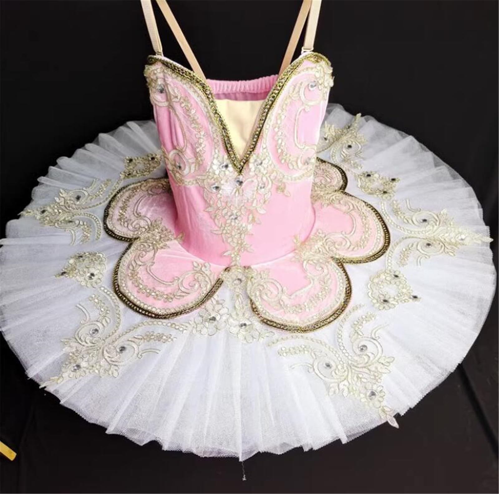 OTMYIGO Filles Professionnel Tutu Ballet Tutu pour Enfant lac des cygnes Costumes crêpe Tutu Ballerine compétition Robe Performance vêtements