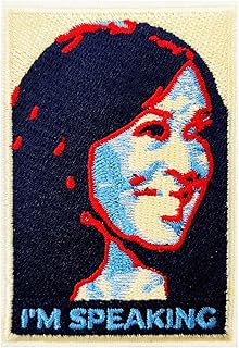 Kamala Harris Embroidered Iron on Patch I Am Speaking Badge