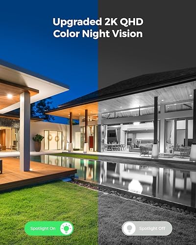 Miniatura 2 de REOLINK Cámara de seguridad inalámbrica para exteriores Lumus 2K, visión nocturna en color de 4MP mejorada con foco, cámara WiFi enchufable de doble