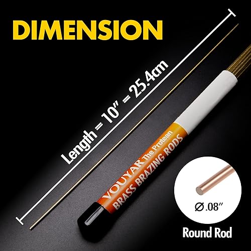 Miniatura 8 de 40 varillas de soldadura de latón de fácil flujo, varillas redondas sólidas de diámetro 1/16 pulgadas x longitud 10 pulgadas de cobre, zinc