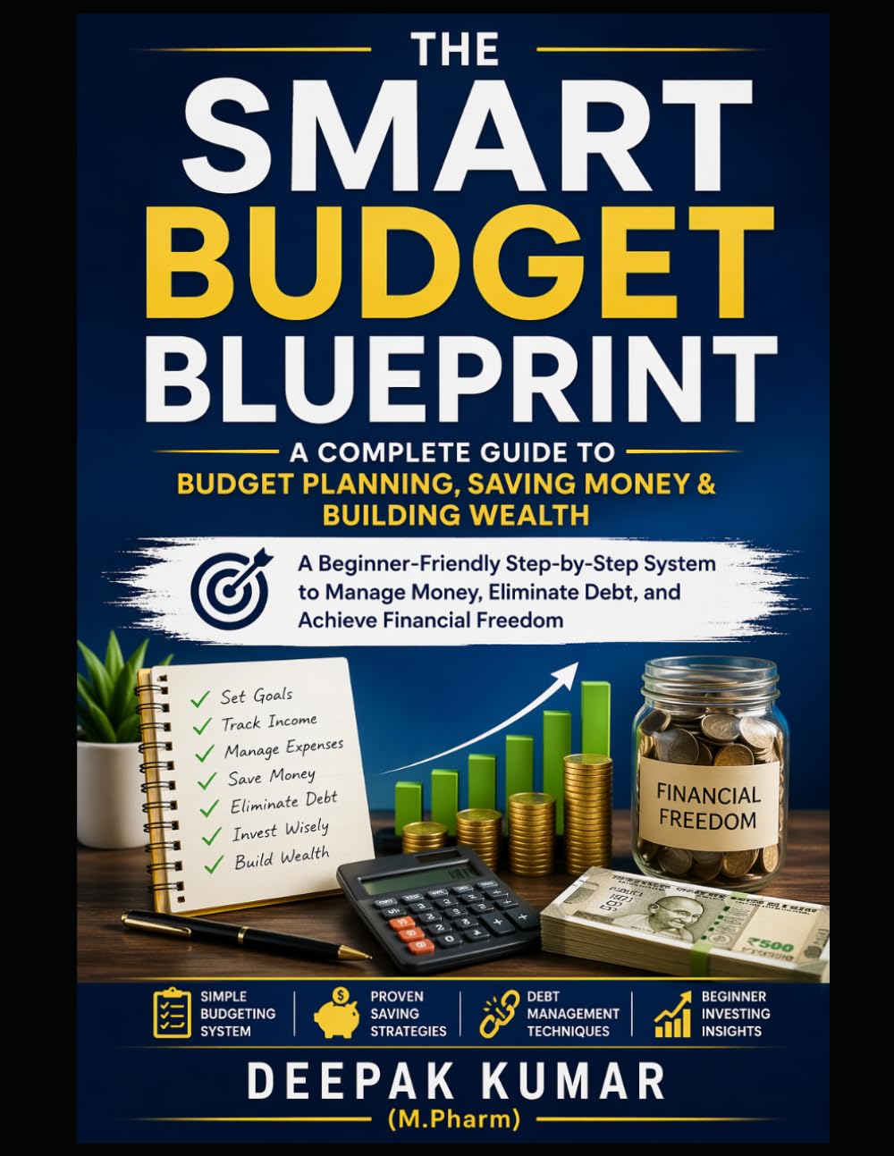 The Smart Budget Blueprint: A Complete Guide to Budget Planning, Saving Money & Building Wealth: A Beginner-Friendly Step-by-Step System to Manage Money, Eliminate Debt, and Achieve Financial Freedom