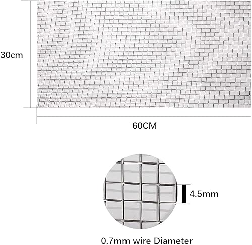 Miniatura 2 de AIEX 304 malla de alambre tejida de acero inoxidable 5 malla para ventilación de aire protección malla para seguridad de metal, jardín, armarios,