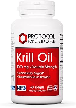PROTOCOL FOR LIFE BALANCE Krill Oil 1,000mg, DHA & EPA, 60 Softgels