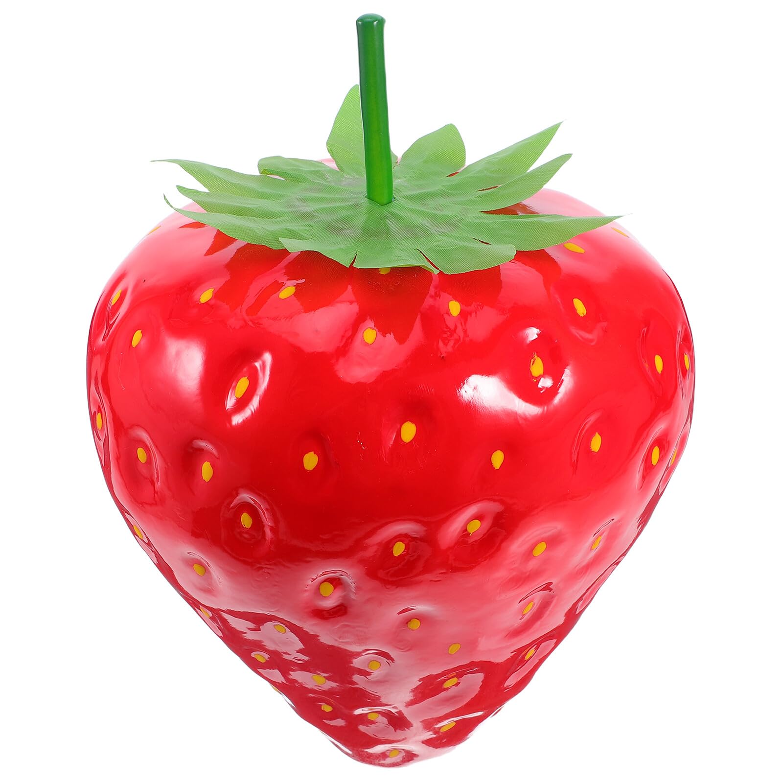 Grande Fragola Finta Decorativa in Plastica 30 Cm, Frutti Artificiali Realistici per Decorazioni Interne ed Esterne e Accessori Fotografici