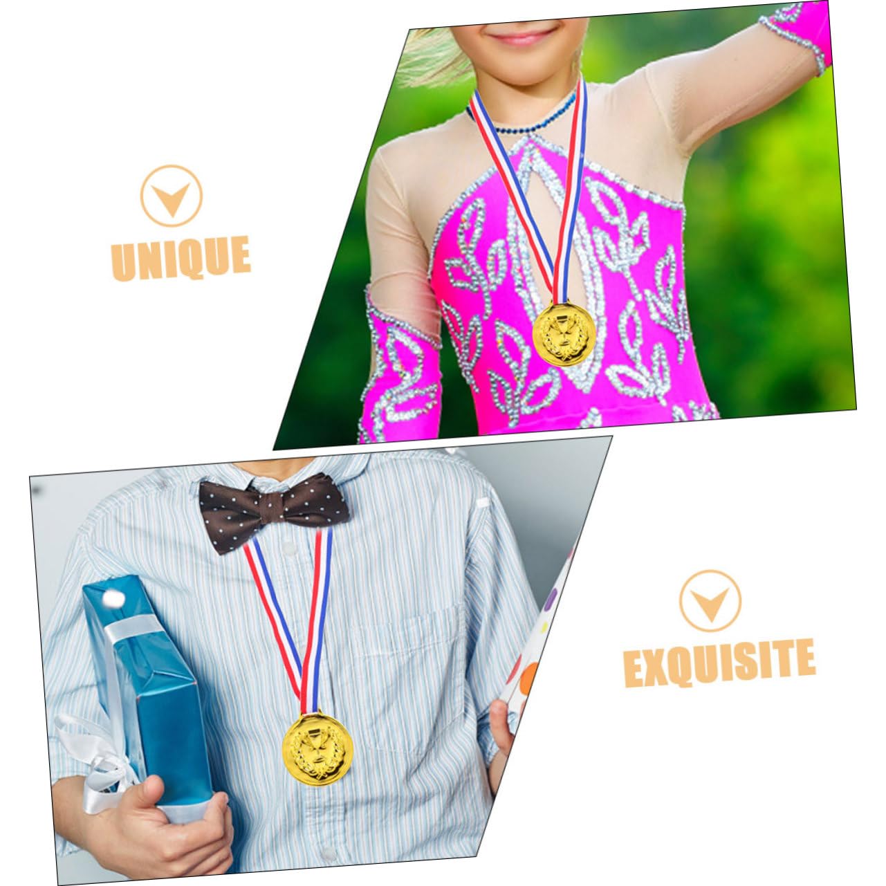 Medallas de Premios de Fútbol Doradas, 50 Piezas, para Niños