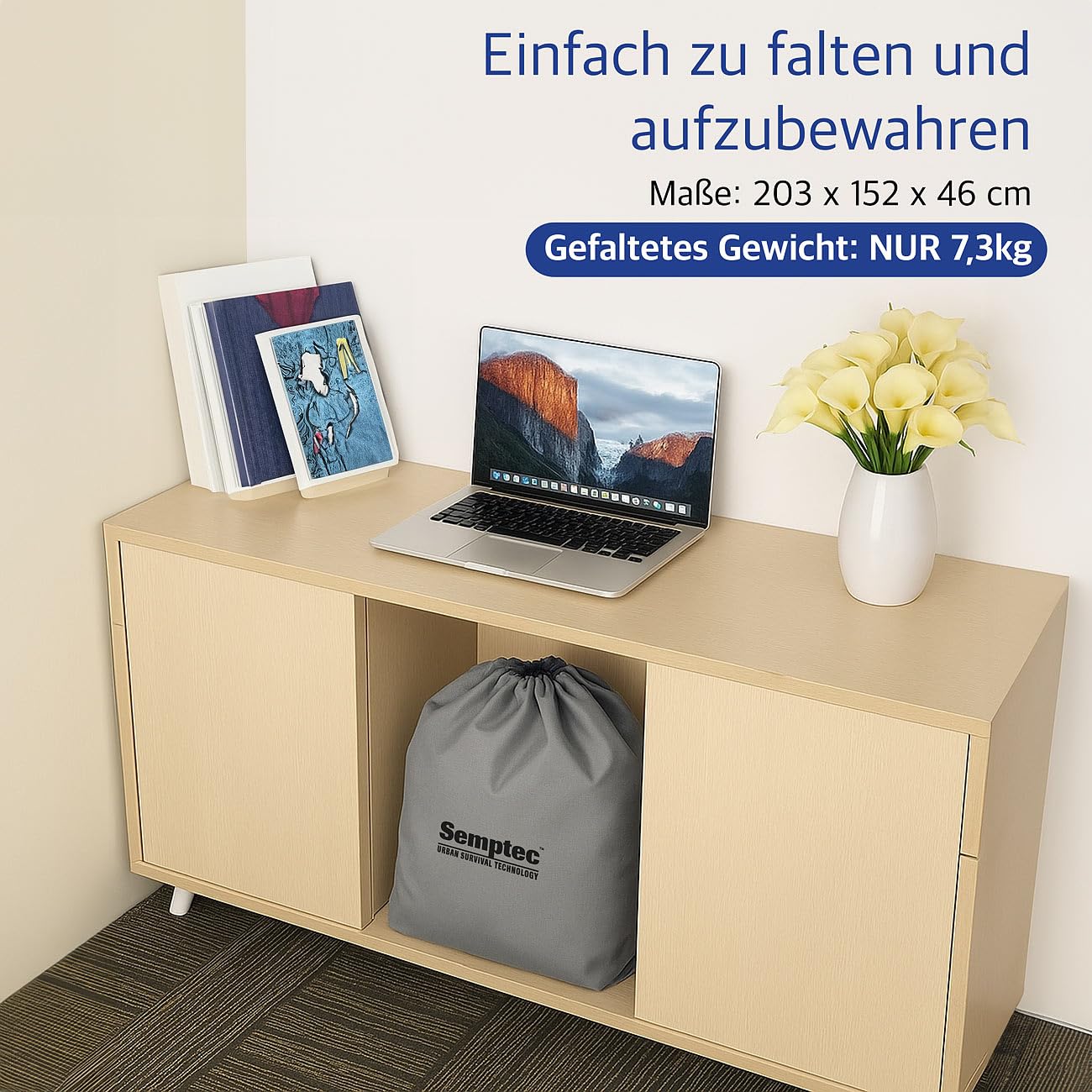 Semptec Urban Survival Technology Luftbett: Selbstaufblasende Luftmatratze mit elektrischer Luftpumpe (Selbstaufblasende Luftbetten, Luftmatraze, Luxus)