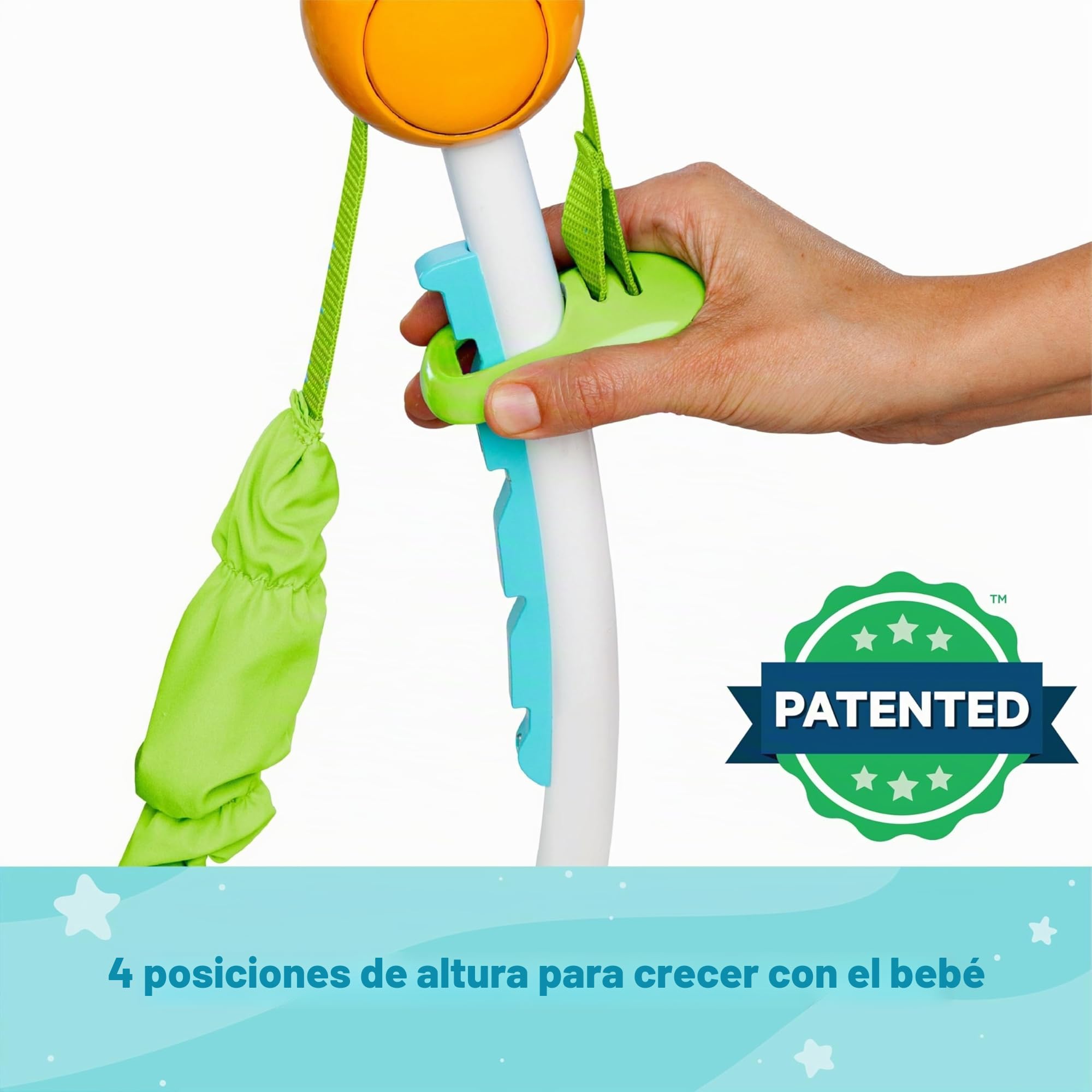 Bright Starts, Disney Baby, Finding Nemo, Saltador Mar de Actividades, Centro de Actividades con 13 Actividades, Luces, Música y Sonidos del Océano, Altura Ajustable, Rotación 360°, Edades 6 Meses +