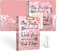 Vista 13 de EYROZILL Mini carpeta de 3 anillas, 5.5 x 8.5 pulgadas, 2 pulgadas, estampado de vaca