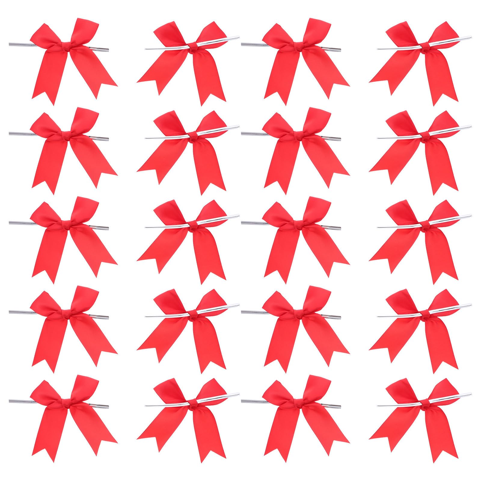 Healeved 250 Stück Rote Kleiner Schleife aus Polyester für Hochzeitsschleifen Dekoration und Tortendekoration Handgefertigt Strapazierfähig für Candy Tasche Verpackung und Partydeko