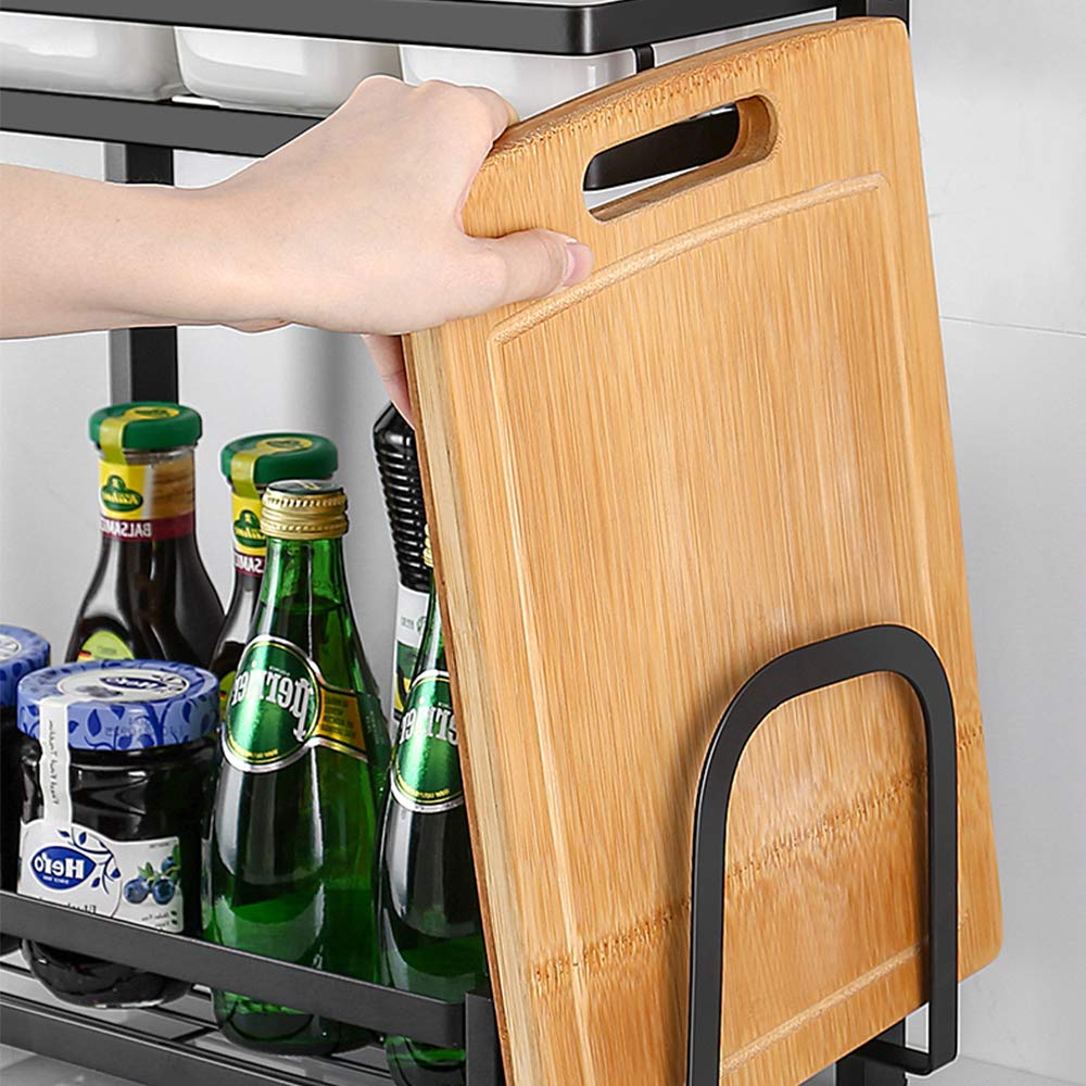 Keukenorganizer 4 Planken Manden ViWaVee Uittrekbare Keukenorganizer Onder De Gootsteen – 4 Planken & 4 Manden, Hoogte Verstelbaar 53-93 Cm, Perfect Voor Badkamer Of Kast Keukenorganizer Met Manden