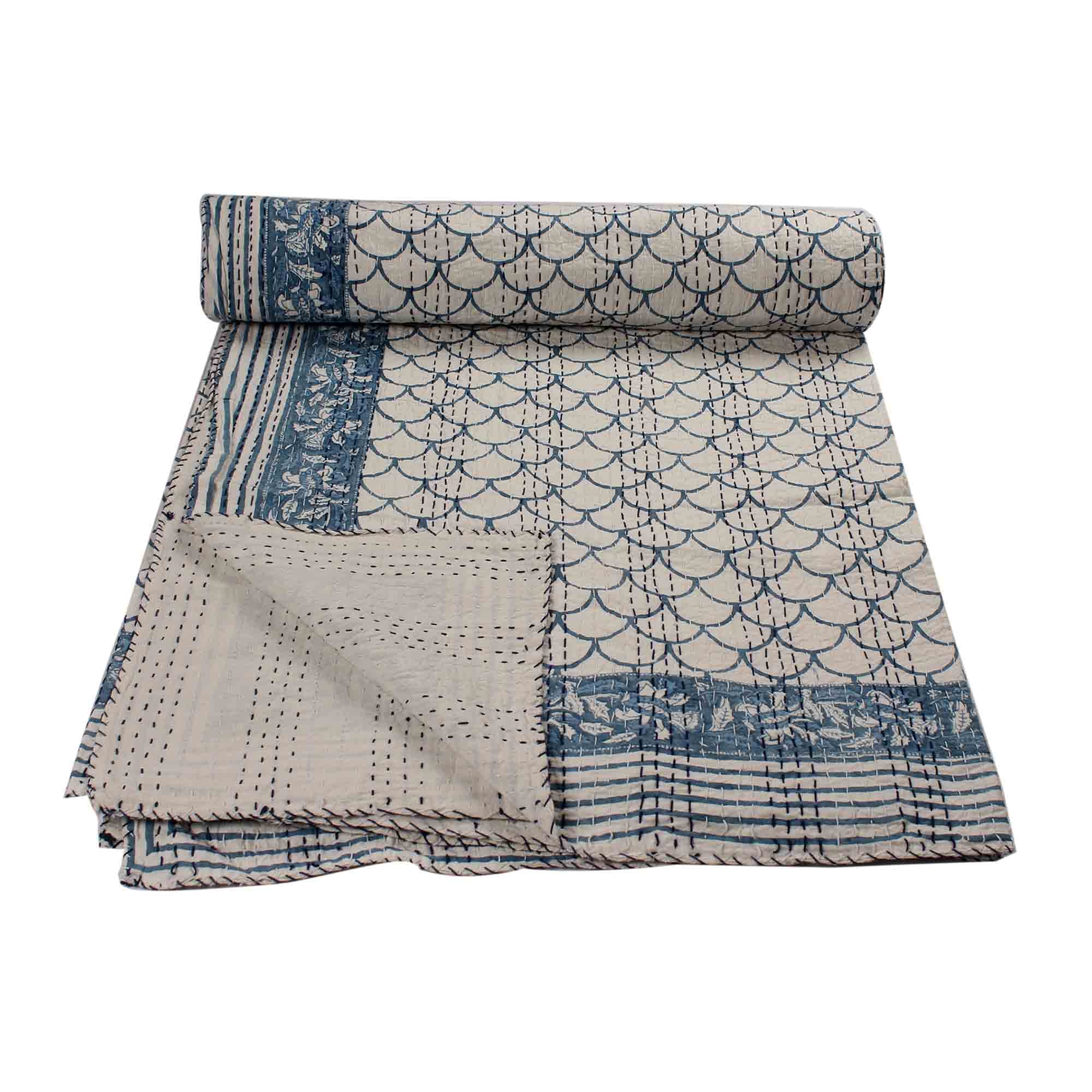 Couvre-lit style bohème Diya en coton, l'âme de l'artisanat dans votre nid douillet