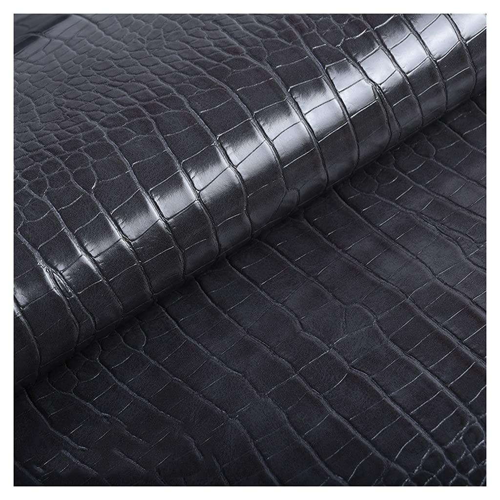 Tissu simili cuir 1.0mm faux cuir épais texture crocodile au mètre