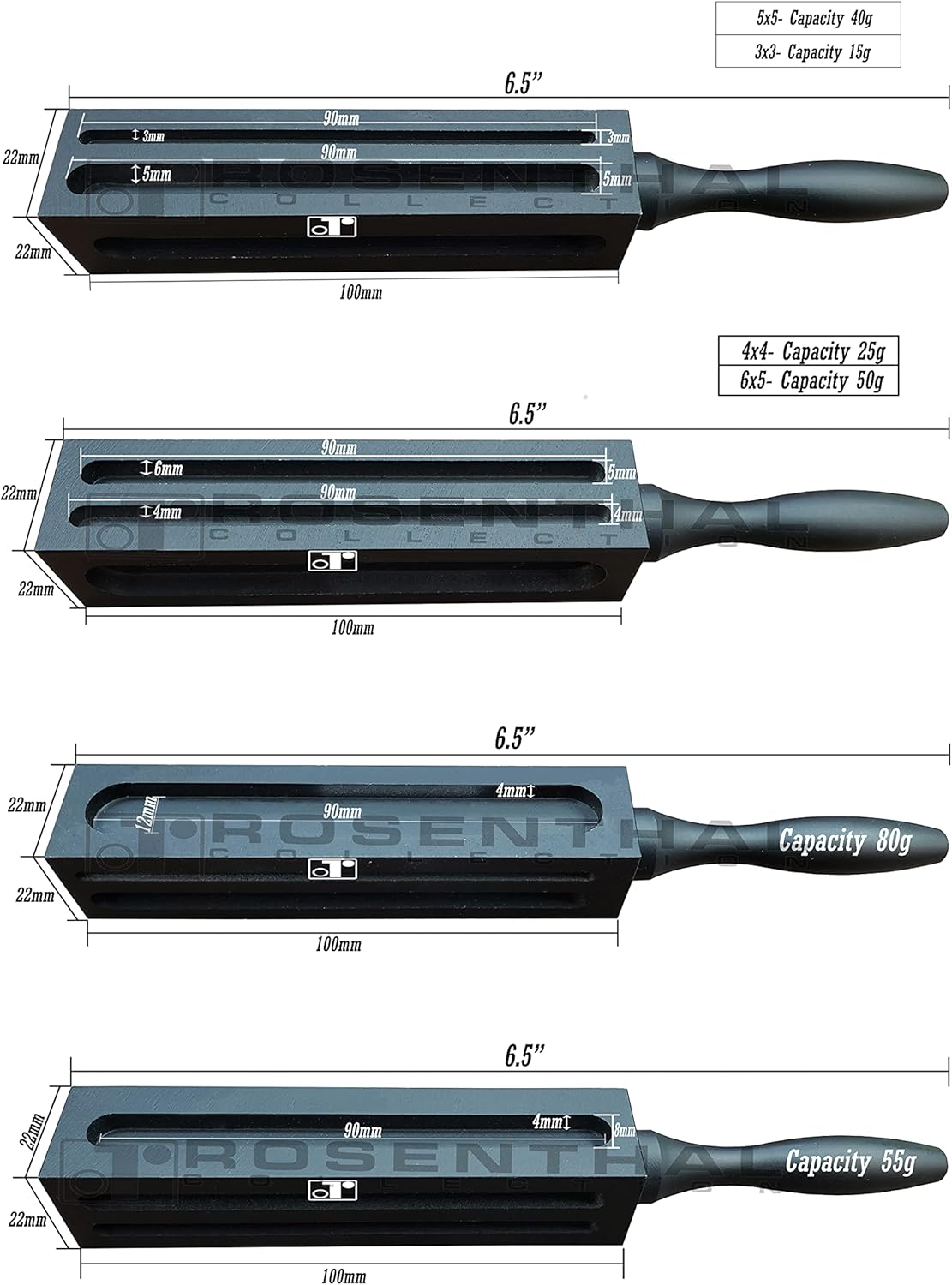 Ingot Mold Four Sided Gray Cast Iron Ingot Mold for Wire Crucible for Melting Casting Refining (Size 1)