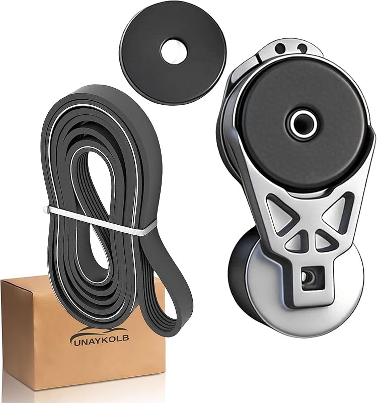 Kit de correia serpentina UnayKolb com tensionador e polia guia para Volvo VNL, VNM, VT e International LT