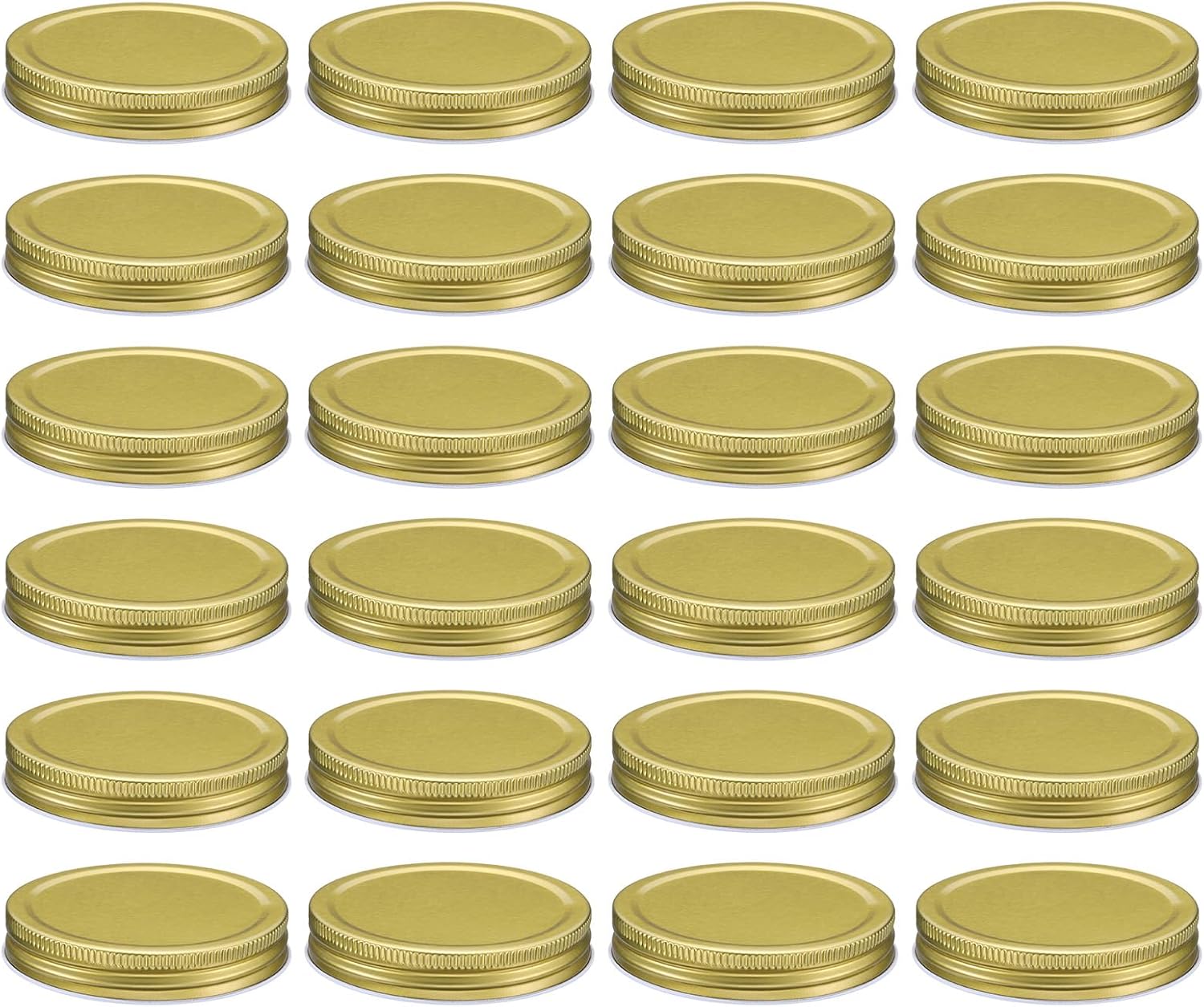 uxcell 42pcs Wide Mouth Mason Jar Lids, 86mm Mason Canning Jar Lids with Airtight Seal and Leakproof, Mason Storage Covers Caps for Mason Jar, Gold