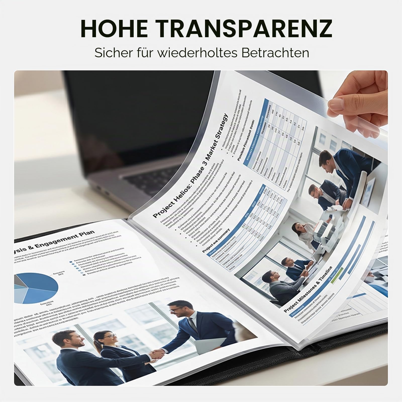 Nicpro Große Kunst-Portfolio-Mappe, 45,7 x 61 cm, 30 Taschen, 60 Seiten, Künstler-Portfolio-Mappe mit transparenten Kunststoffhüllen, Präsentationsaufbewahrungsbuch für Künstler, Kunstwerke, Zeichnen