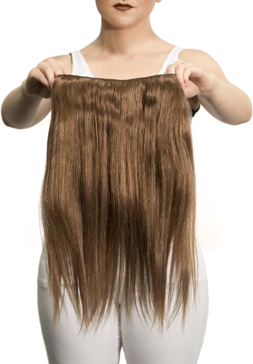 Sono 1 Count 165 g 20" Solo Straight Sono 1 Count 100% Human Hair Extensions, 8 Light Chestnut Brown