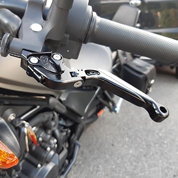 Retractable Foldable Brake Lever Clutch Lever for Yamaha R9 YZF-R9 2025, CNC Aluminum Alloy Made (Blue)