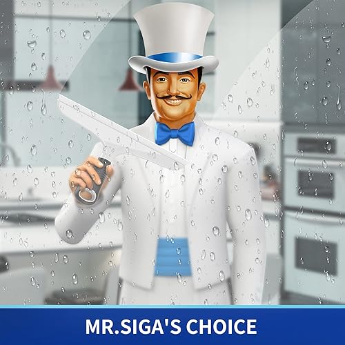 Miniatura 2 de MR.SIGA Escobilla de silicona multiusos para ventana, vidrio, puerta de ducha, parabrisas de automóvil, limpiador de ventanas resistente, incluye