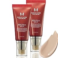 Vista 15 de MISSHA M Perfect Cover BB Cream No.23 Beige Natural -Ligero/Medio con subtono Fresco/Neutral SPF 42 PA +++ 1.69 Fl Oz - Hidratante