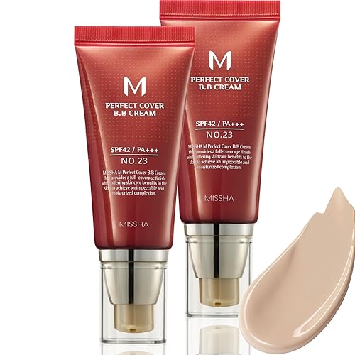 Vista 21 de Missha - Crema BB M de cobertura perfecta, SPF 42 PA+++, (#29 beige caramel), código de Yaxa verificado para autenticidad, 1.7 onzas fluídas