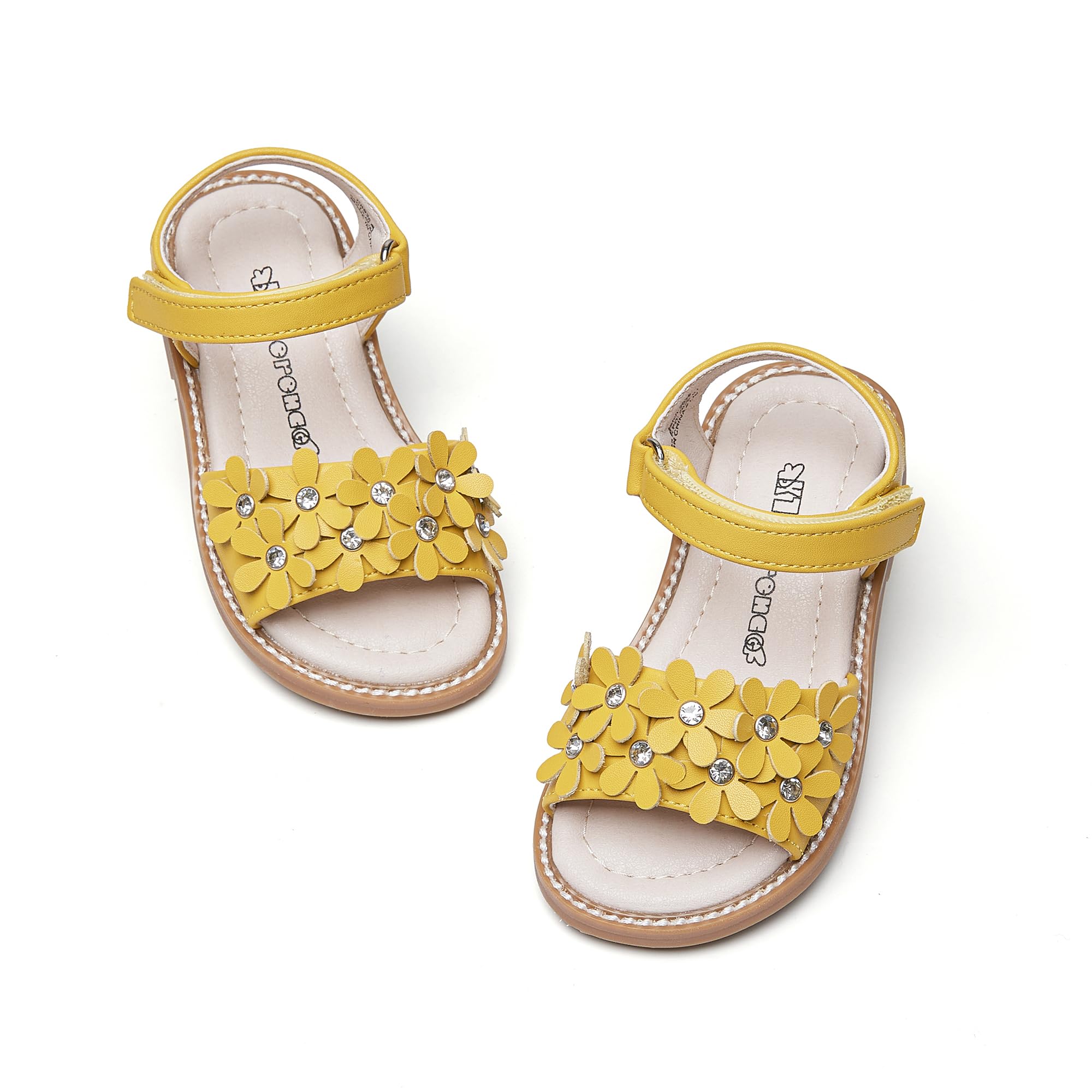 Kiderence Toddler Flower Girl Sandals Open Toe Dress Shoes Wedding Party