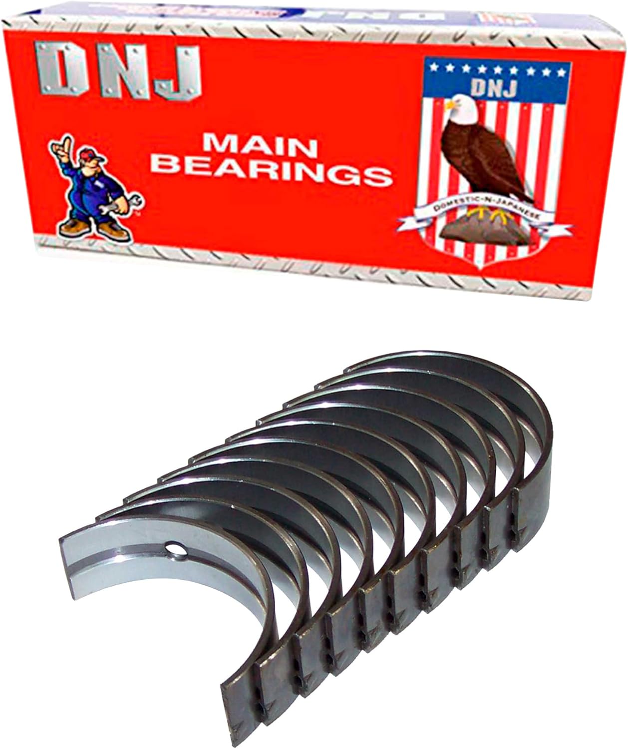 DNJ MB910 Main Bearings Set Standard for 1972-1982 Toyota Corolla 1.6L-1.8L L4 8V OHV 1588cc