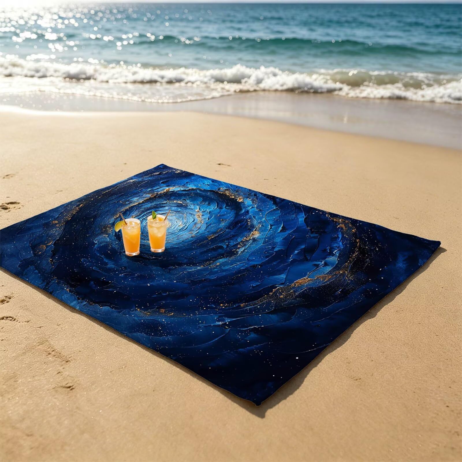 Abstracto Toalla Playa 220 x 160 Resistente a la Arena Secado rápido Ligero, Toalla Playa Grande 160x220cm Suave Cómodo como Gym Yoga Sauna Toallas Baño Grandes Travel Essentials Universo XTLS-5765