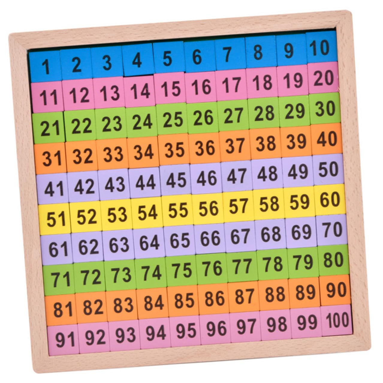 Juguete Educativo Matemáticas Madera Números Consecutivos Tablero Montessori Aprendizaje Desarrollo Bloques