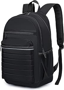 KEOFID Anti-Thief Travel Backpack for Men and Women, Backpack Purse for Women, Fashion Backpack, Casual Backpack for College(Carbon Black)