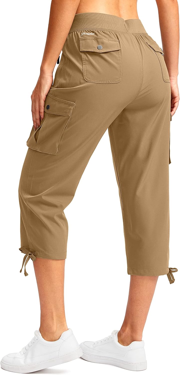 Soothfeel Women's Cargo Capris Pants with 6 Pockets Lightweight Quick Dry Travel Hiking Summer Pants for Women Casual thumbnail