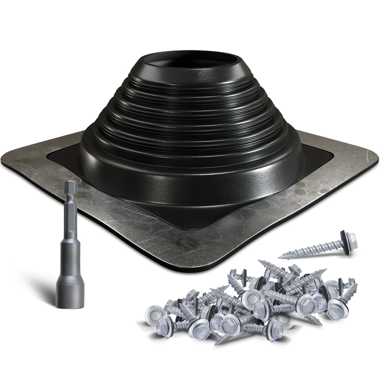 VIVIDA #8 Silicone Metal Roof Pipe Boot, High Temp Flexible Roof