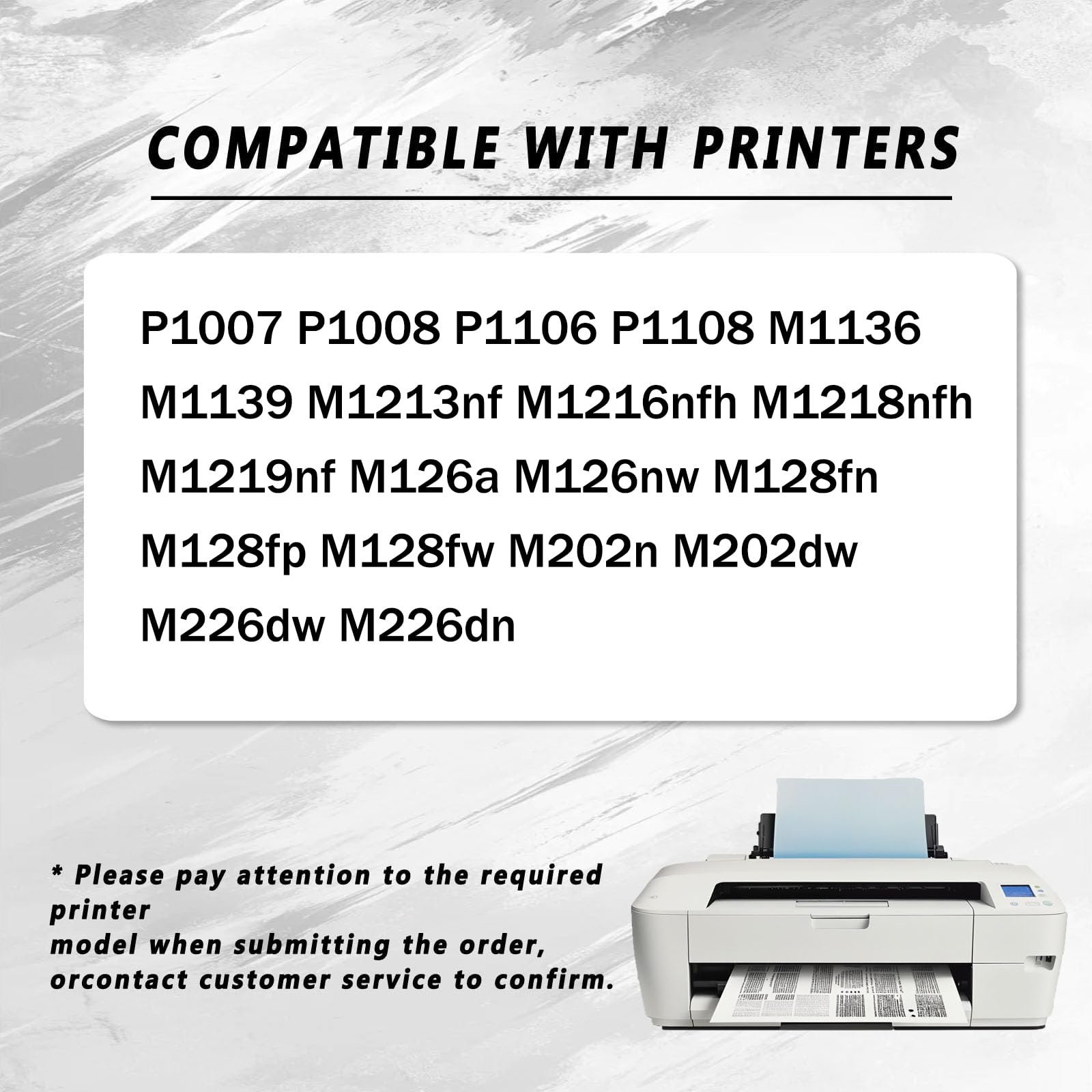 CC388A Czarny wkład z tonerem z chipem, wkład z tonerem o dużej pojemności do drukarki HP Laserjet Pro P1007 P1008 P1106 P1108 M1136 M1139 M1213nf M1216nfh M1218nfh M1219nf M126a,2000Pages-1PCS