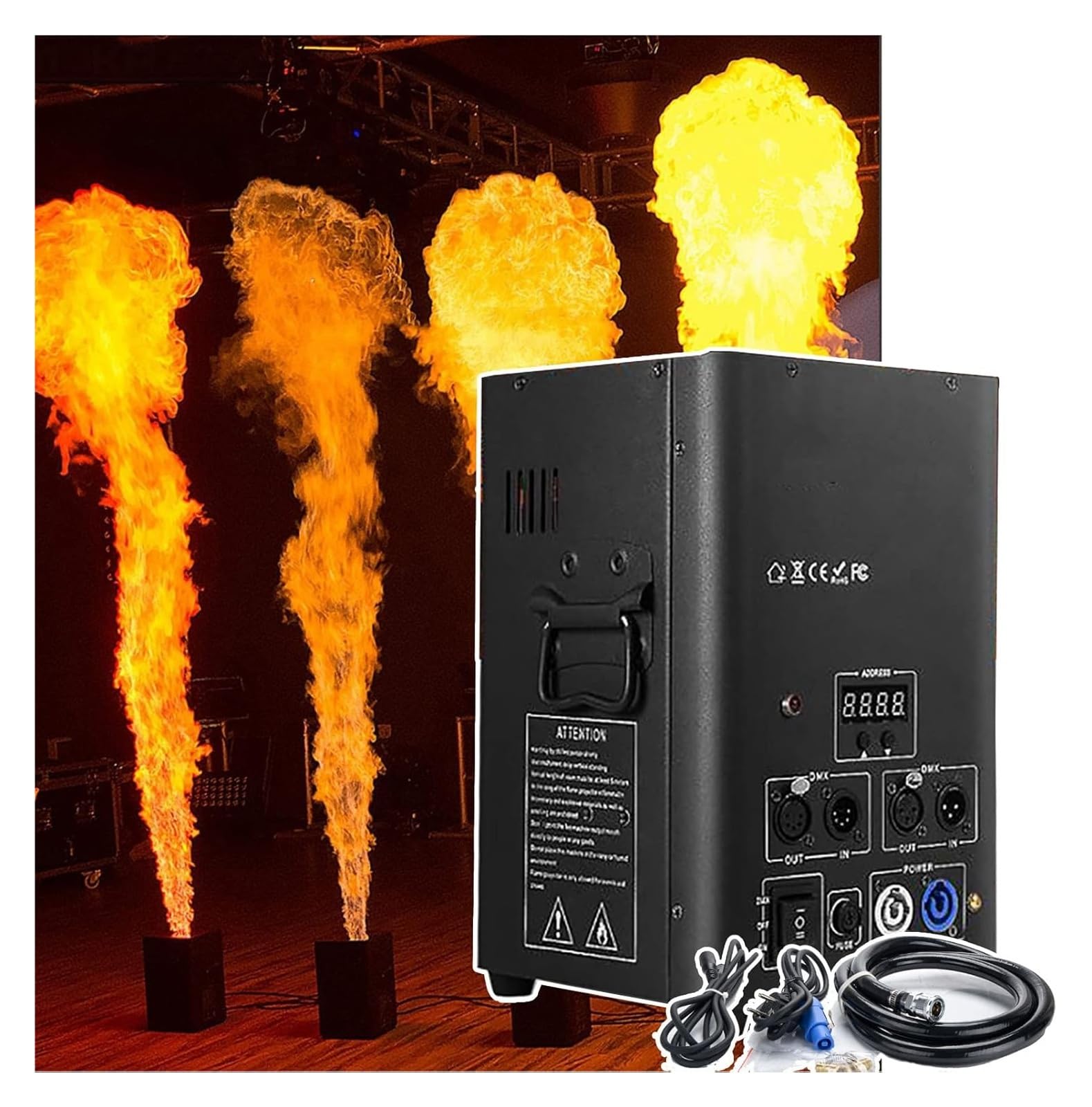 Macchina a effetti speciali per il fuoco, macchina a getto DJ, altezza della fiamma: 3M (10 piedi) con canale di sicurezza per lo stadio interno